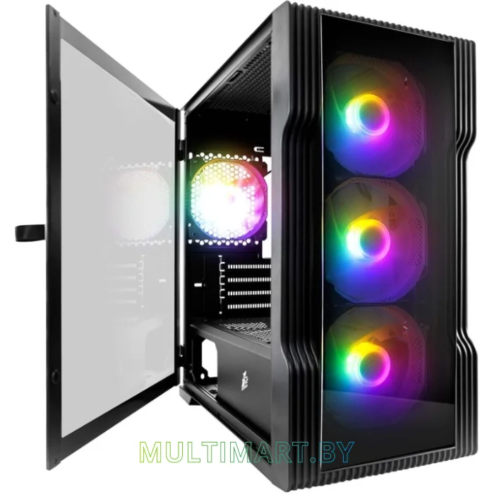 Корпус 1stPlayer Trilobite T3-G (T3-G-BK-4F1)